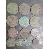 Монеты польша,империя.13шт.