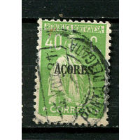Португальские колонии - Азорские острова - 1930/1931 - Надпечатка ACORES на марках Португалии. Жница 40С - [Mi.326] - 1 марка. Гашеная.  (Лот 24Jw)-T9P1