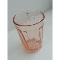 Стакан грани внутрь, розалиновое стекло лот75М