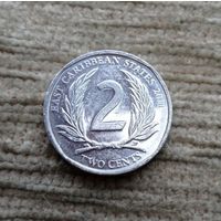 Werty71 Карибские острова 2 цента 2011 Елизавета 2  Карибы