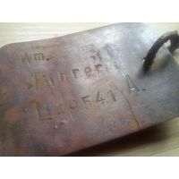 Бирка на вещи офицера вермахт.