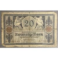 Банкнота 20 марок 1915 год. Германская империя