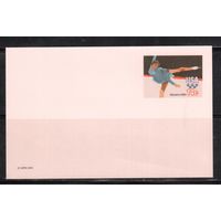 США-1979,  Спорт,  ОИ-1980, карточка с оригинальной маркой