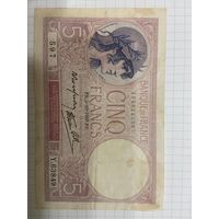 Франция 5 франков 1939 г.