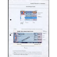 Дорожный чек 400 марок 1986 год Образец Германия