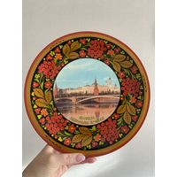 Интерьерная редкая тарелка. Хохлома, ручная роспись, идеальное состояние