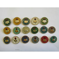 Значок. Знак. "Общество книголюбов". Подборка. Все разные. Цена за 17 шт. Ретро СССР.