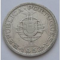 Ангола 10 эскудо 1952 года Серебро