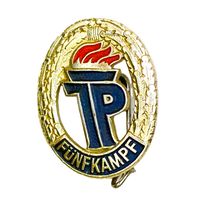 ГДР. Значок "Funfkampf" (Пятиборье) Пионерской организации имени Эрнста Тельмана