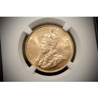 10 долларов 1913 г. Канада, Георг V. NGC MS63