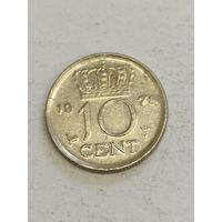 Нидерланды 10 центов 1978