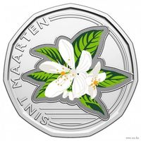 Синт-Мартен 50 центов, 2025 Принятие карибского гульдена UNC