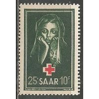 Французский СААР. Красный Крест. Мать и дитя. 1951г. Mi#304.