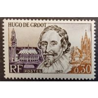 Франция. 1963г. Mi1436**. Хьюго Грот, голландский юртст.