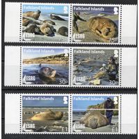 Фолклендские острова 2015. Фауна. Тюлени 6 марок 1286