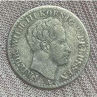 Монета 1/6 талера 1840 год. Королевство Пруссия. Фридрих Вильгельм III