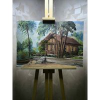 Картина. Домик в деревне.