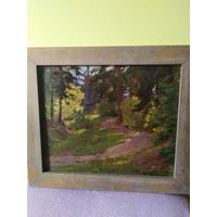 Гринюк И.А.1915 г.р.член союза художников СССР "Лесная прохлада" 1964 год