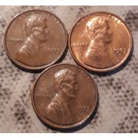 1 цент 1973 P D S США Все три МД