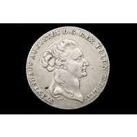 Талер (6 злотых) 1794 г. Варшава (Речь Посполитая). Кабинетная патина!