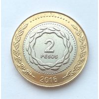 Аргентина 2 песо 2016г.