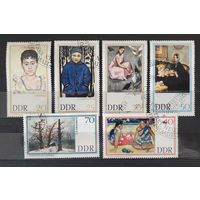ГДР 1967г. Серия из 6 марок. Живопись.Музей.Дрезден. гаш.