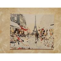 Картина по номерам Париж, 40 х 50 см незаконченная
