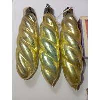 Наконечник на ёлку , винтаж , стекло , Сосульки , СССР .