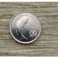 Werty71 Фиджи 5 центов 1995 ФАО Рыба