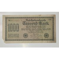 Германия 1000 марок 1922, красный номер 6 цифр *