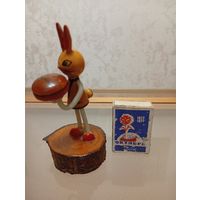 Статуэтка заяц, дерево, СССР