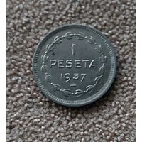 Испания Гражданская война 1 песета, 1937 UNC