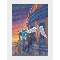 Открытка почтовая. Ангелы. Санкт-Петерьбург. Лето. Ночь. Худож. Л.Гнедкова (чистая)