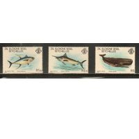 Сейшеллы-1980(Мих.20-22) , **   ,  Морская фауна, Рыбы, Киты (полная серия)