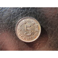 Мальта. 5 центов.1972. С 20 копеек. Распродажа коллекции. Смотрите другие лоты.