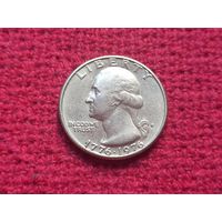 25 центов (квотер) 1976 г. США. 200 лет независимости. Барабанщик. D