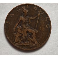 1918 год фартинг Англия