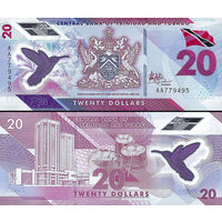 Тринидад и Тобаго 20 долларов 2020 год UNC (полимер)  серия ВЕ