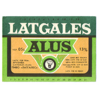 Этикетка пива Латгальское Латвия Ф942