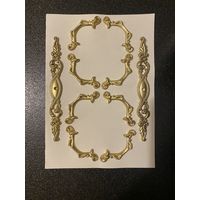 Накладки на мебель, металл, золочение.