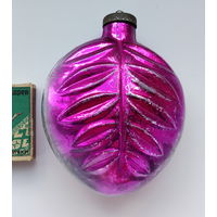 Ёлочная игрушка. Большая. Толстое стекло.