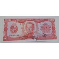 Уругвай 100 песо 1967 года UNC