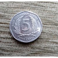 Werty71 Карибские острова 5 центов 2004 Елизавета 2 Карибы