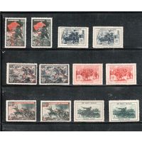 СССР-1945, (Заг.874-879),  ** , Война, 2 выпуска