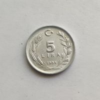Турция 5 лир 1984 г.