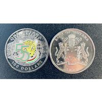 Гайана 2021 100 долларов 55 лет независимости Unc из Ролла Цветная