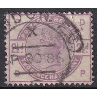 73.Br. Великобритания. Виктория. 2 1/2P. 1884 г. Mi.#75.