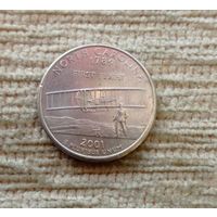 Werty71 США 1 квотер 2001 штат Северная Каролина двор P Самолёт