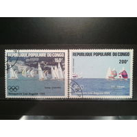 Конго (Браззавиль), 1984. Олимпийские игры в Лос-Анжелесе, парусный спорт. Mi-2,1 евро гаш.