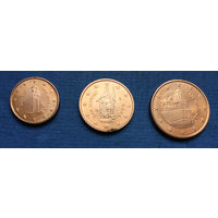 Сан-Марино 1, 2, 5 евроцентов 2006